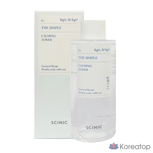 Успокаивающий тоник Scinic The Simple, 300 мл, 1 шт.
