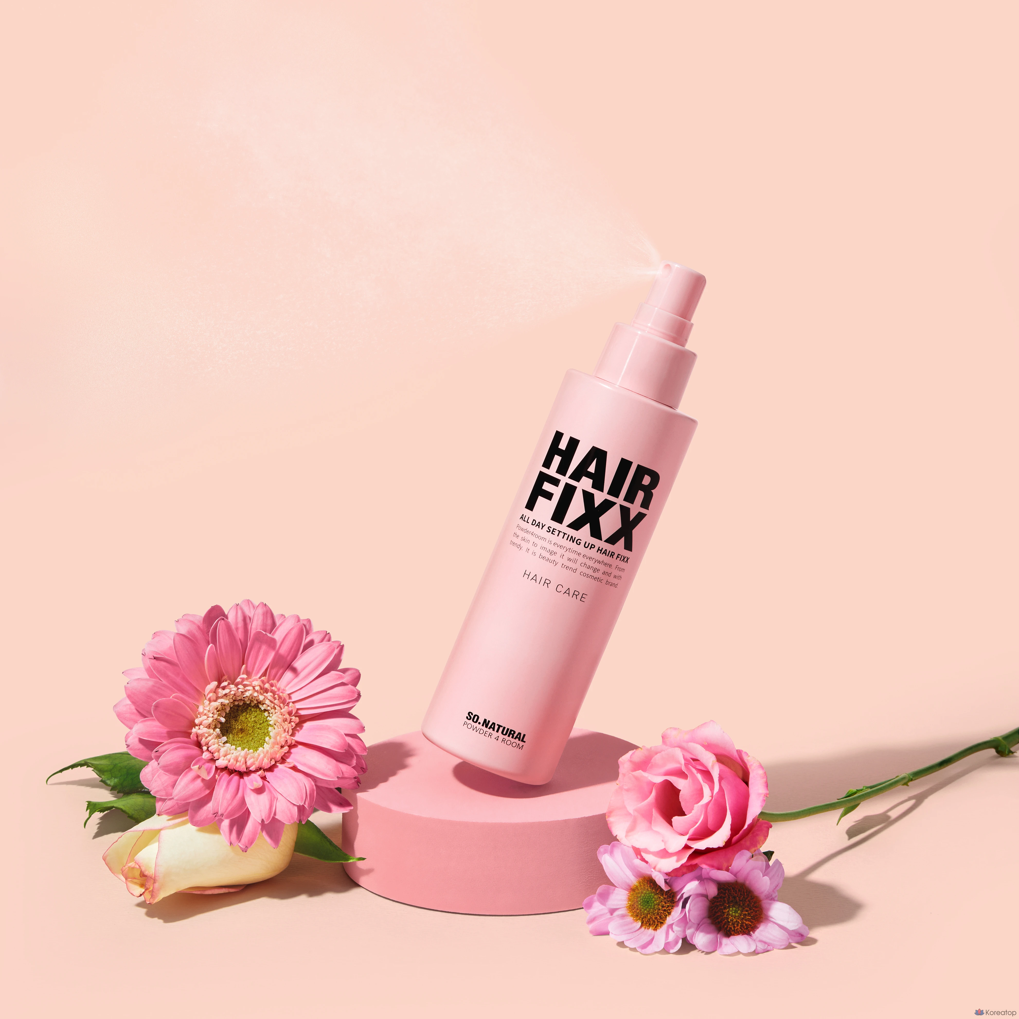 Фиксирующий лак для волос So Natural Powderforum All Day Setting Up Hair Spray Fixer, 155 мл, 1 шт.