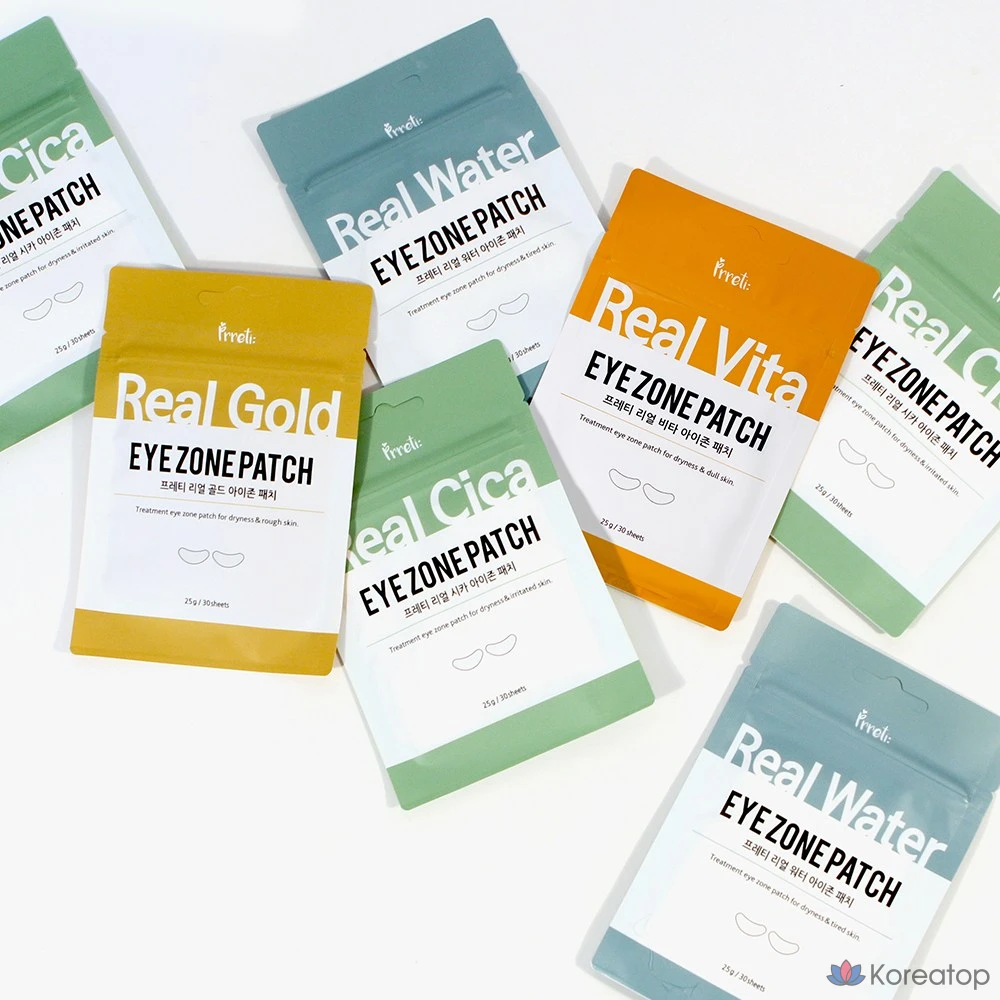 Патчи для глаз Prreti Real Eye Zone Patch золотистого цвета, 30 листов, 1 упаковка, 30 штук.