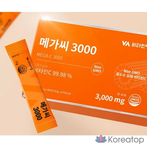 Витаминный порошок с витамином С Vitamin Village Mega C 3000, 270 г