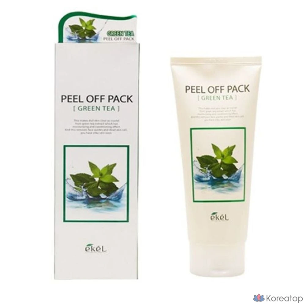 Отшелушивающая маска для лица Ekel Peel-Off Pack с зеленым чаем, 180 мл, 1 упаковка, 1 шт.