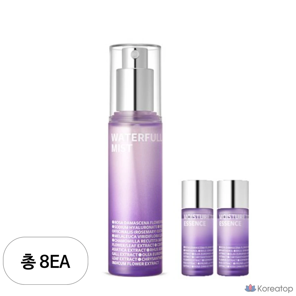 Спрей Isoi Waterfull Mist 55 мл + увлажняющий тоник 8 мл (2 шт.), 8 наборов