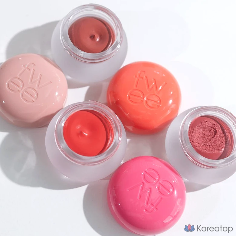 Пудра для лица и губ fwee Lip & Cheek Blurry Pudding Pot, оттенок RD04 FAV, 5 г, 1 шт.