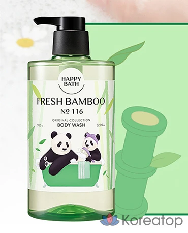 Гель для душа Happy Bath Bao Family Original Collection, аромат свежего бамбука, 910 мл, 1 шт.