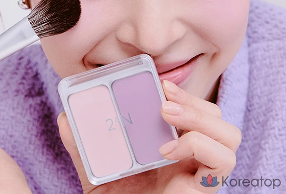 Румяна 2an Dual Cheek Blusher, оттенок 01 Cotton Candy Violet, 9 г, 1 шт.