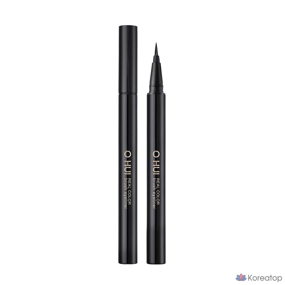 Подводка для глаз Ohui Real Color Brush Eyeliner, черная, 10 г, прозрачная, 1 шт.