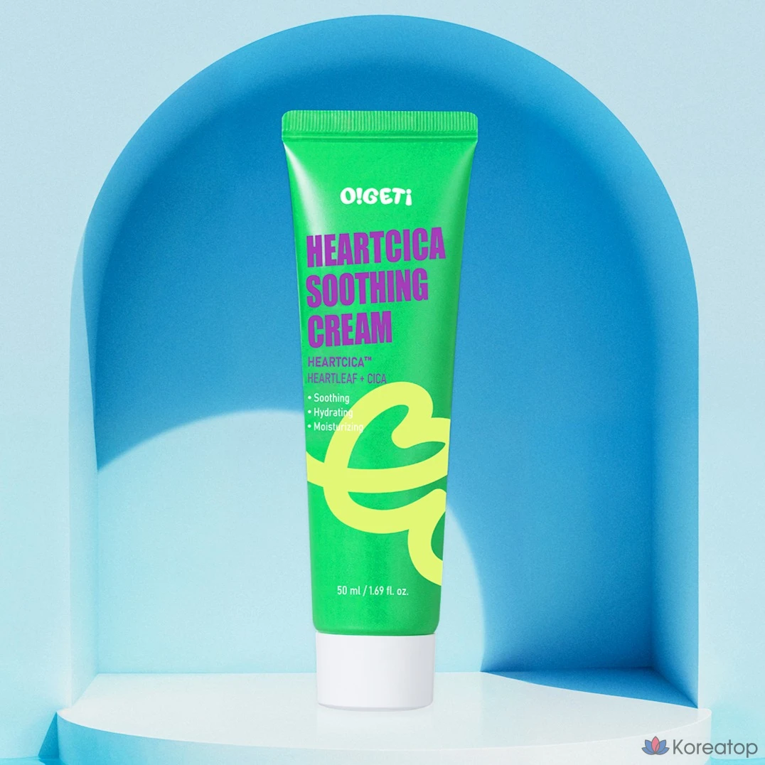 Успокаивающий крем O!GETi Heart Cica, 1 шт., 50 мл
