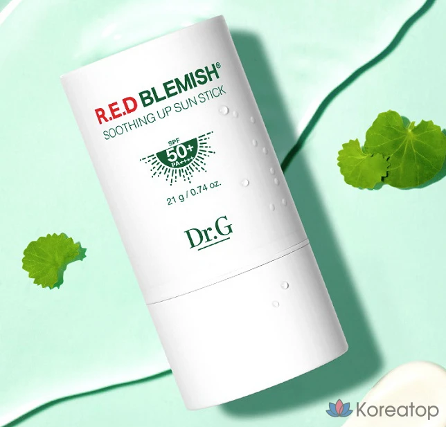Набор солнцезащитных стиков Dr.G Red Blemish Soothing Up Sun Stick Duo Set SPF50+ PA++++, 42 г, 1 шт., фото 3
