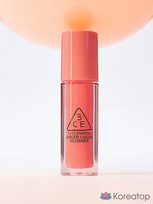 Жидкие полупрозрачные румяна 3CE, оттенок «Уютный персик», 1 шт., фото 2