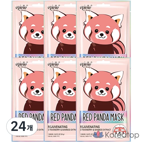 Тканевая маска для лица Epielle Season 4 Animal Character Red Panda Mask, 24 шт.