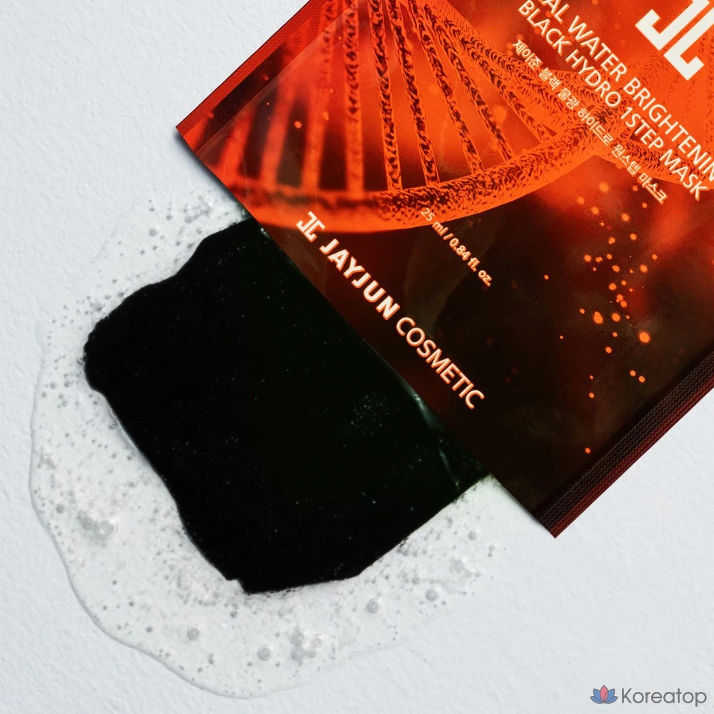 Тканевая маска для лица Jayjun Black Hydro Glow Mask 1STEP, 60 шт., фото 3