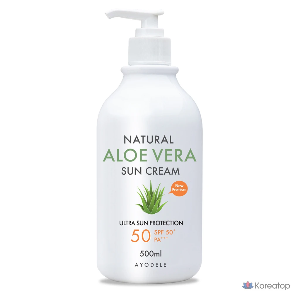 Натуральный солнцезащитный крем Ayodele с алоэ вера SPF50+ PA+++, 500 мл, 1 шт.