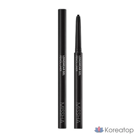 Подводка для глаз Missha Longwear Gel Pencil Liner, оттенок TITAN BLACK, 0.14 г, 1 шт.