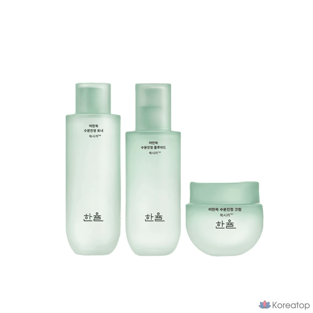 Увлажняющий успокаивающий крем HANYUL Young Artemisia, 55 мл, набор из 2 увлажняющих средств, освежающий, 1 комплект