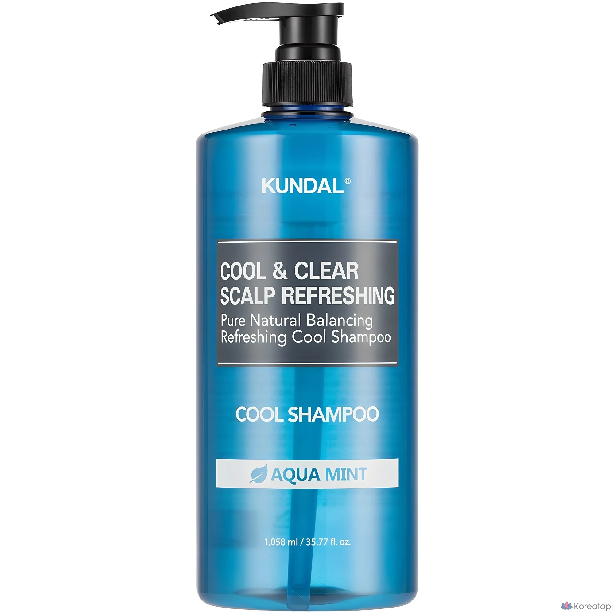 Освежающий шампунь для кожи головы Kundal Cool & Clear с ароматом аквамяты, 1,058 л, 1 шт.