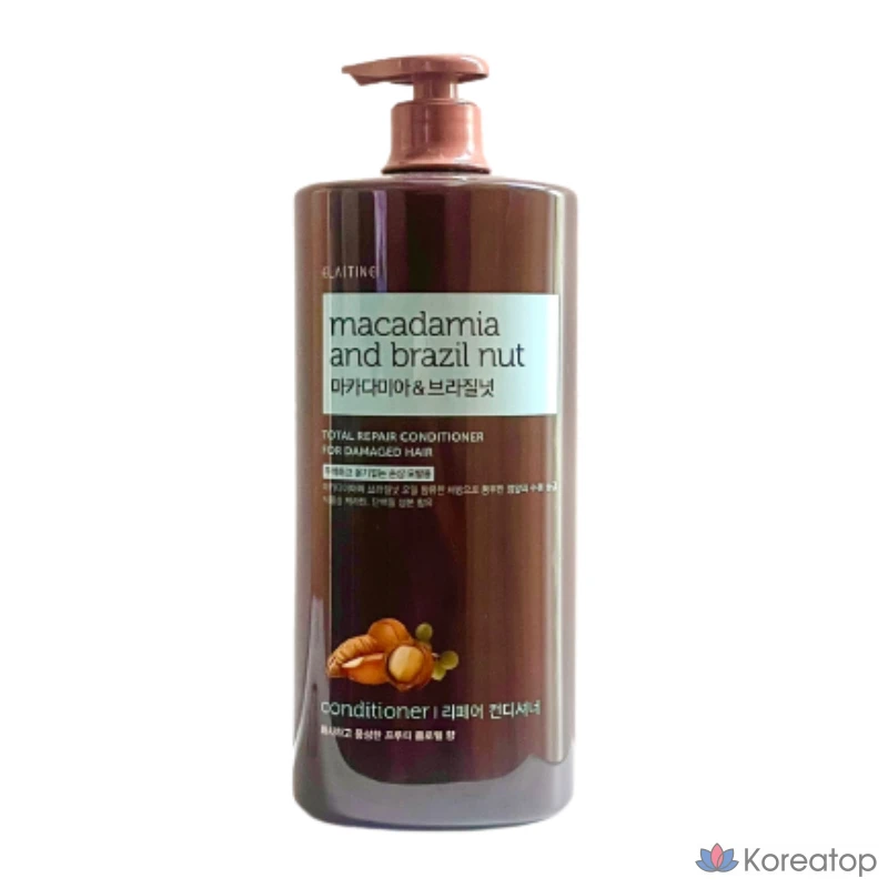 Восстанавливающий кондиционер для волос Elastine с макадамией и бразильским орехом, 1500 мл, 1,5 л, 1 шт.