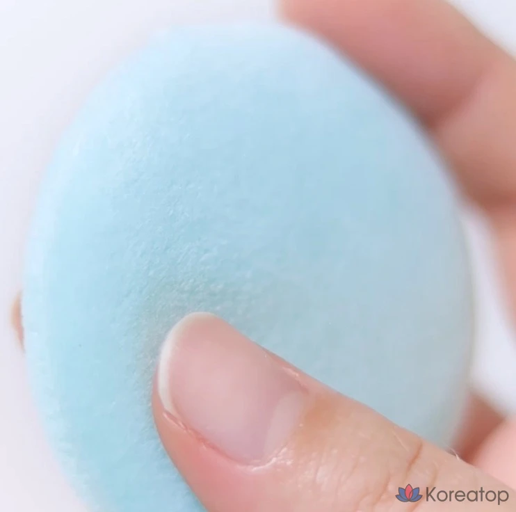 Набор из 4 пуховок для фиксации макияжа Espoir Fresh Setting Powder Puff, мятный цвет, 6 штук., фото 3