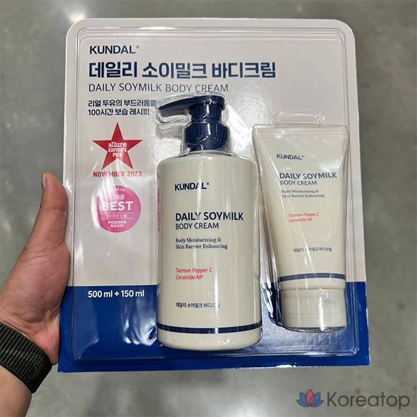 Крем для тела Kundal Daily на основе соевого молока, 1 шт., 500 мл