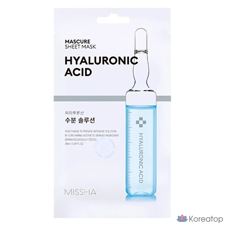 Тканевая маска для лица Missha Mascure Moisture Solution Sheet Mask Hyaluronic Acid, 1 шт.