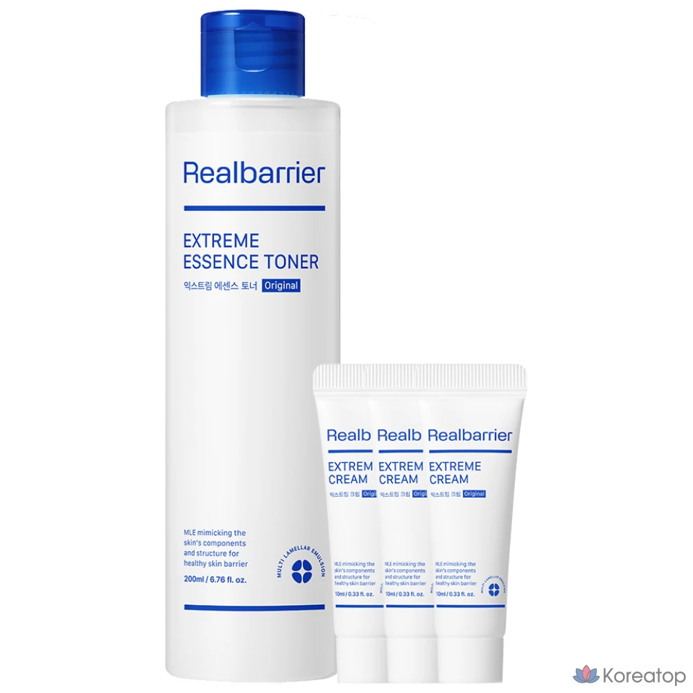 Тоник-эссенция Real Barrier Extreme, 200 мл + крем 30 мл, 1 набор, 230 мл