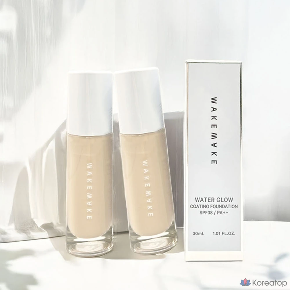 Тональный крем WAKEMAKE Water Glow Coating Foundation, 30 мл, оттенок 23 Beige, 1 шт., фото 2