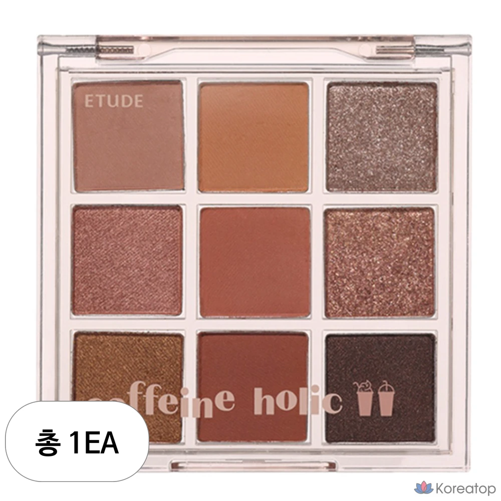 Палетка теней для век Etude House Play Color Eyes Shadow Palette 9 г, Caffeine Holic, 1 шт.