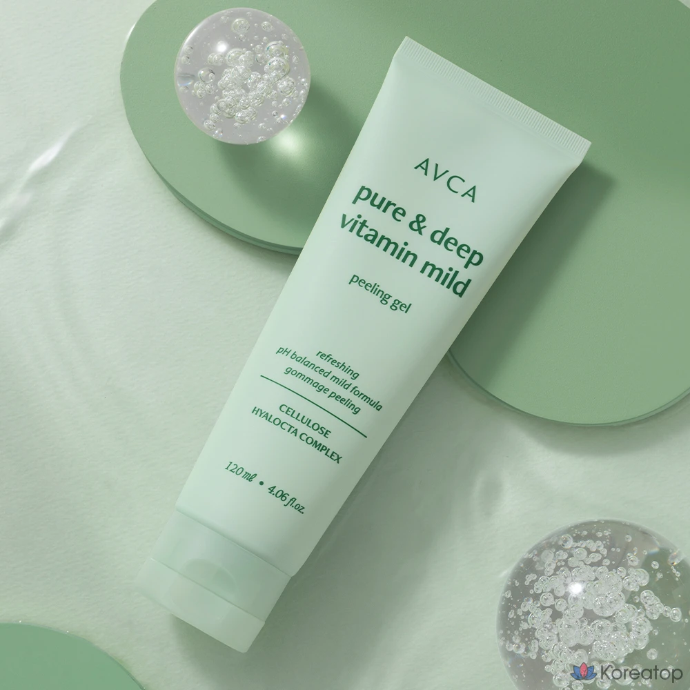 Гипоаллергенный отшелушивающий гель AVCA Pure &amp; Deep Vitamin с мягкой кислотностью, 120 мл, 1 шт.