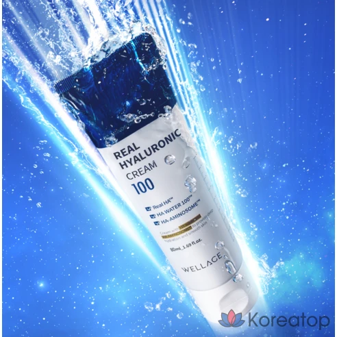 Крем для лица WELLAGE Real Hyaluronic 100, 80 мл
