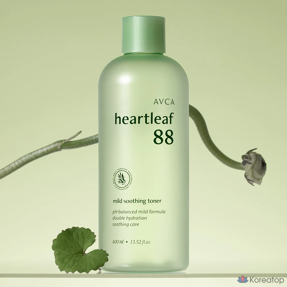 Успокаивающий тоник AVCA Eoseongcho 88 с низким уровнем раздражения, 400 мл, 1 шт.