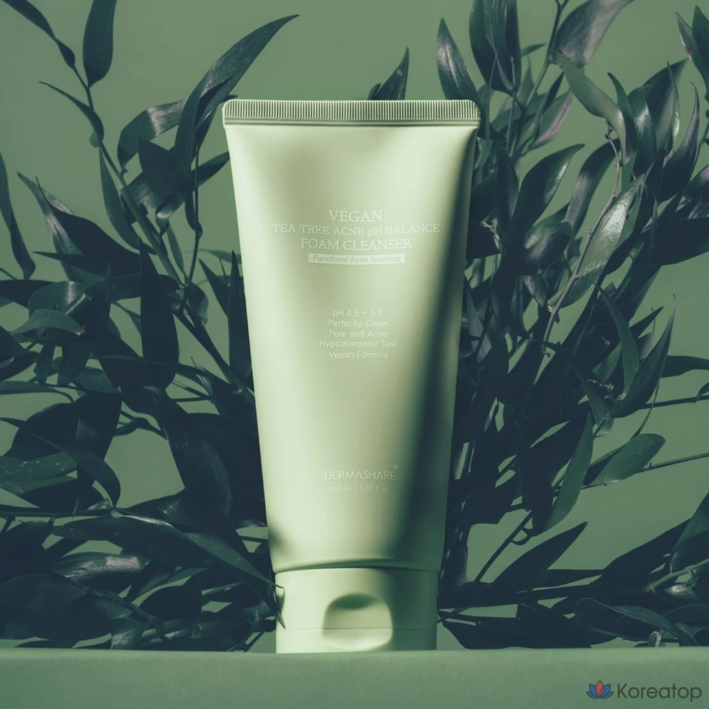 Пенка для умывания Dermashare Vegan Tea Tree Acne Functional Acne PH Balance с мягкой кислотностью, 1 шт., 150 мл