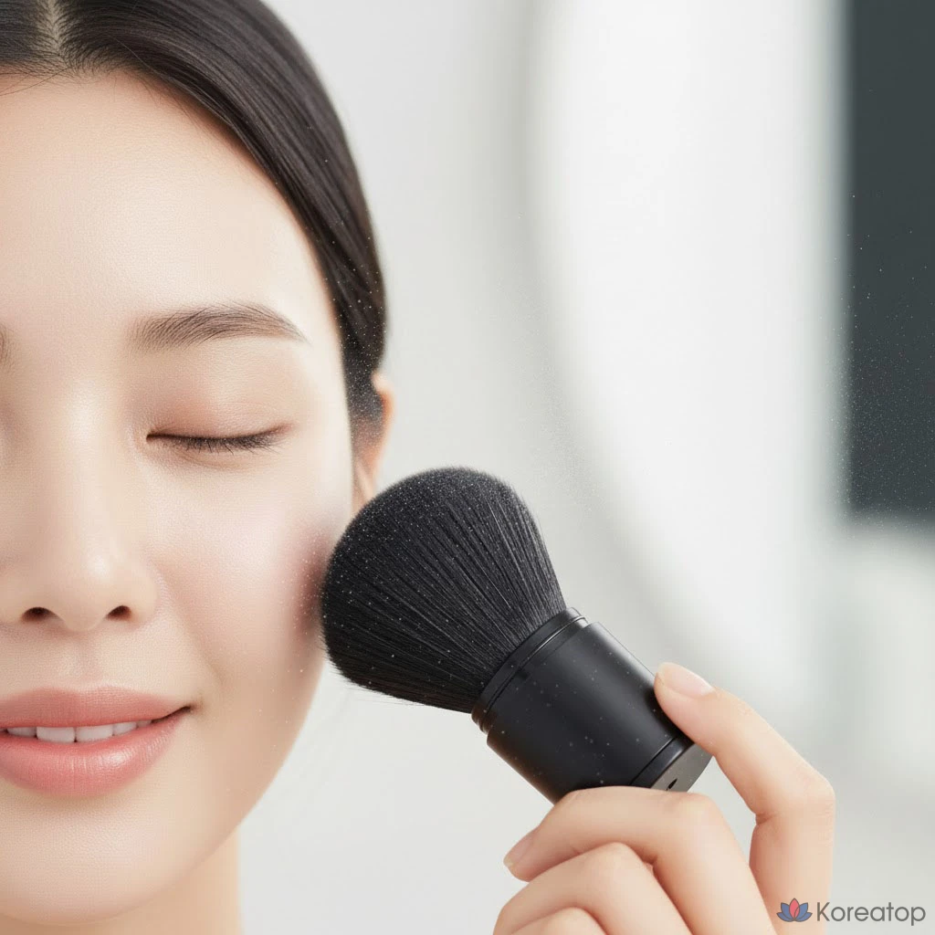 Портативная ультратонкая кисть для румян Jungsaemmool, 1 шт., черная., фото 3