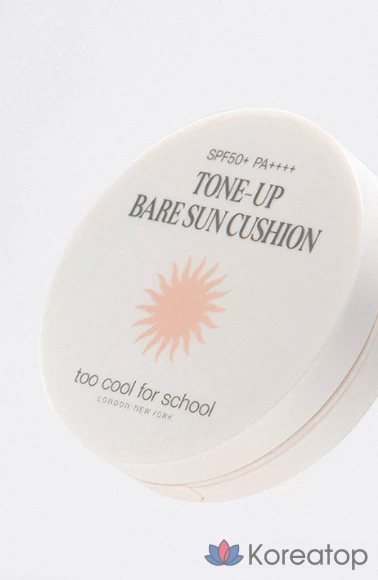 Солнцезащитный крем Too cool for school Tone Up Bare Sun Cushion SPF50+ PA++++, 15 г, 1 шт., фото 2