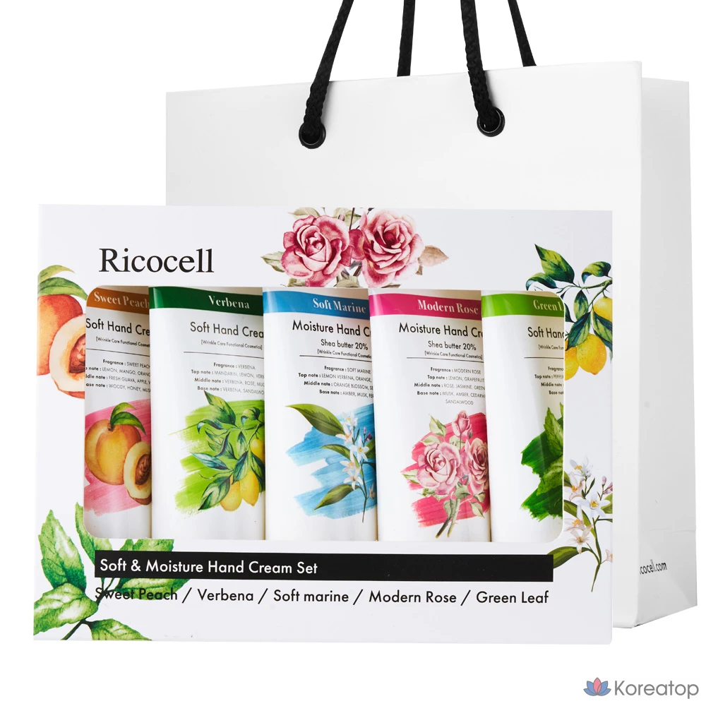 Набор из 5 кремов для рук Ricocell Soft &amp; Moisture, 1 набор, 60 мл.