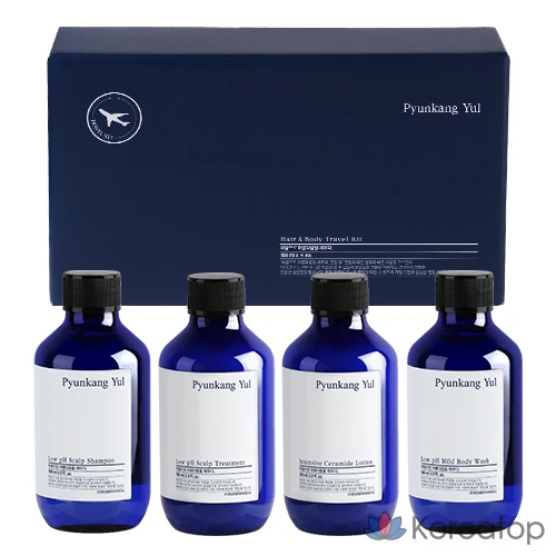 Дорожный набор для ухода за волосами и телом Pyungangyul, 4 предмета, 1 комплект.