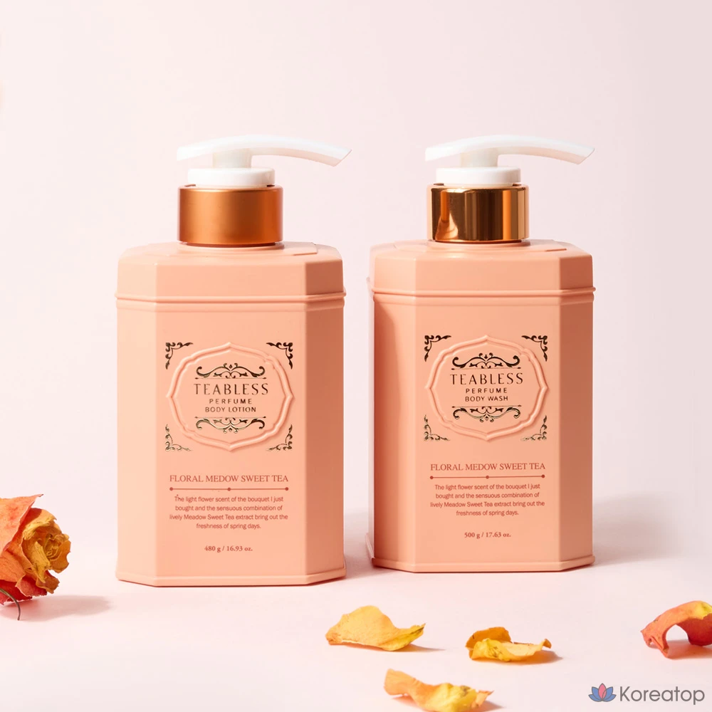 Набор TEABLESS Floral Meadow Sweet Tea: лосьон для тела, гель для душа, 1 комплект.