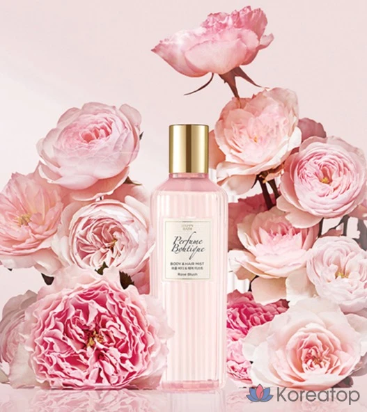 Парфюмерный спрей для тела и волос Happy Bath Perfume Boutique «Роза и румяна», 200 мл, 1 шт.