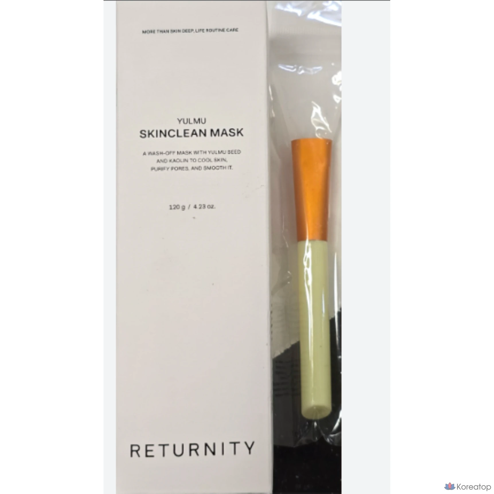 Reiniti Yulmu Pack Skin Clean Sebaceous Cell Medium Volume + Pack Brush Im Sook, RETURNITY Yulmu Pack Skin Clean Medium Volume + Pack Brush, 120ml