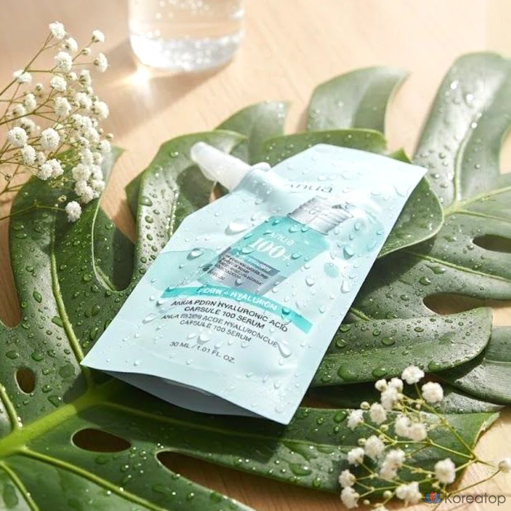 Капсулы Anua PDRN с гиалуроновой кислотой, 100 капсул, сыворотка для повторного использования, 30 мл, 1 шт., фото 3