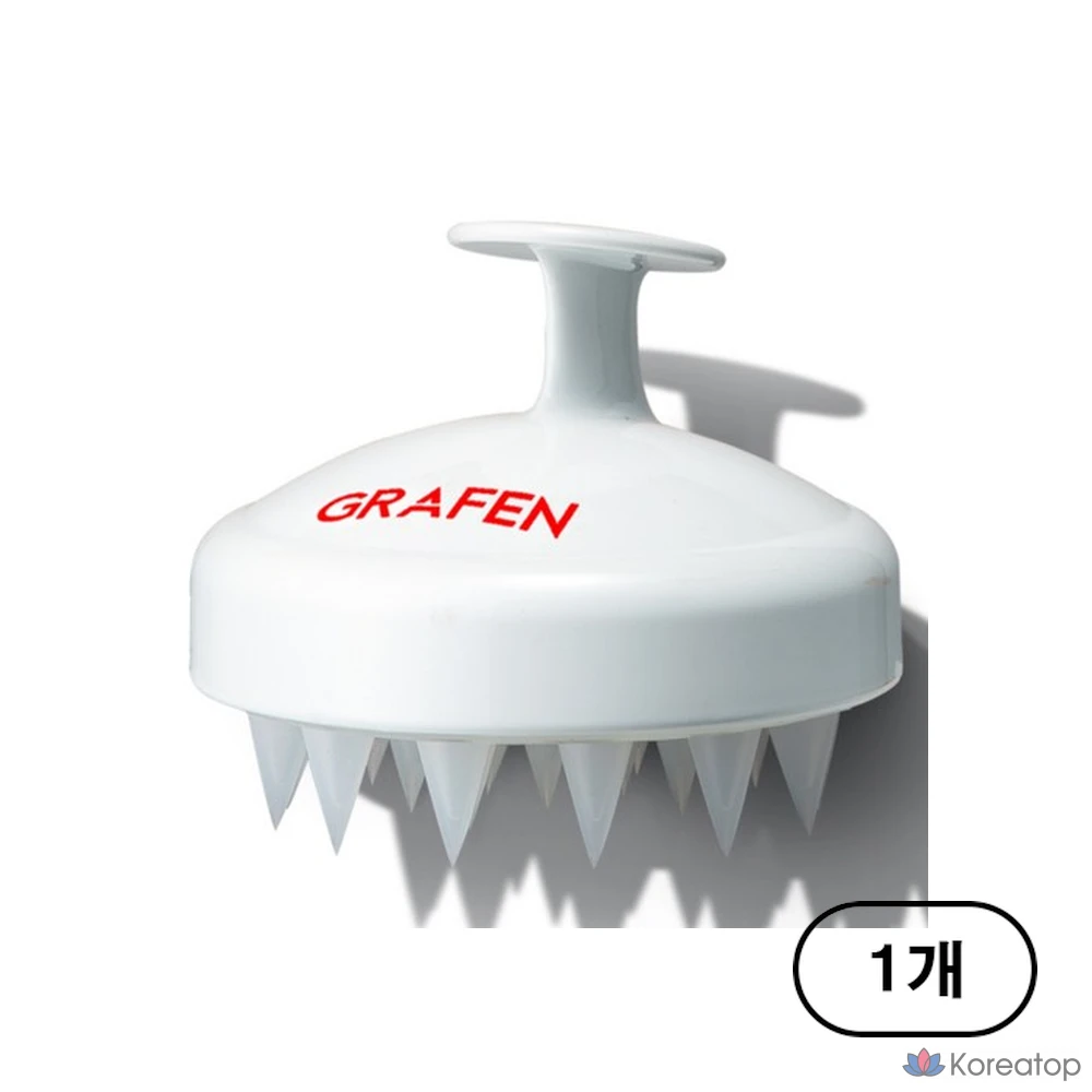 Массажная щетка для кожи головы с GRAFEN покрытием, белая, 1 шт.