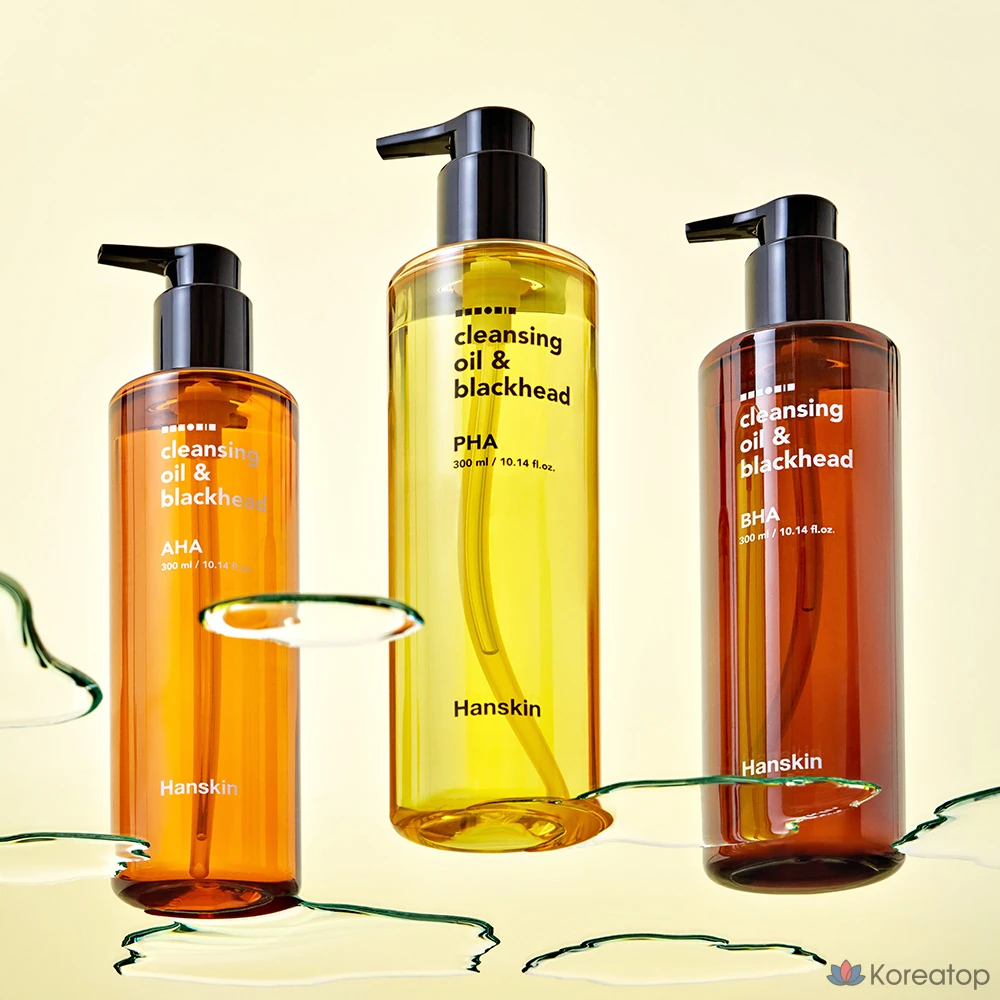 Гидрофильное масло HANSKIN Cleansing Oil & Blackhead PHA, 300 мл, 1 шт., фото 3