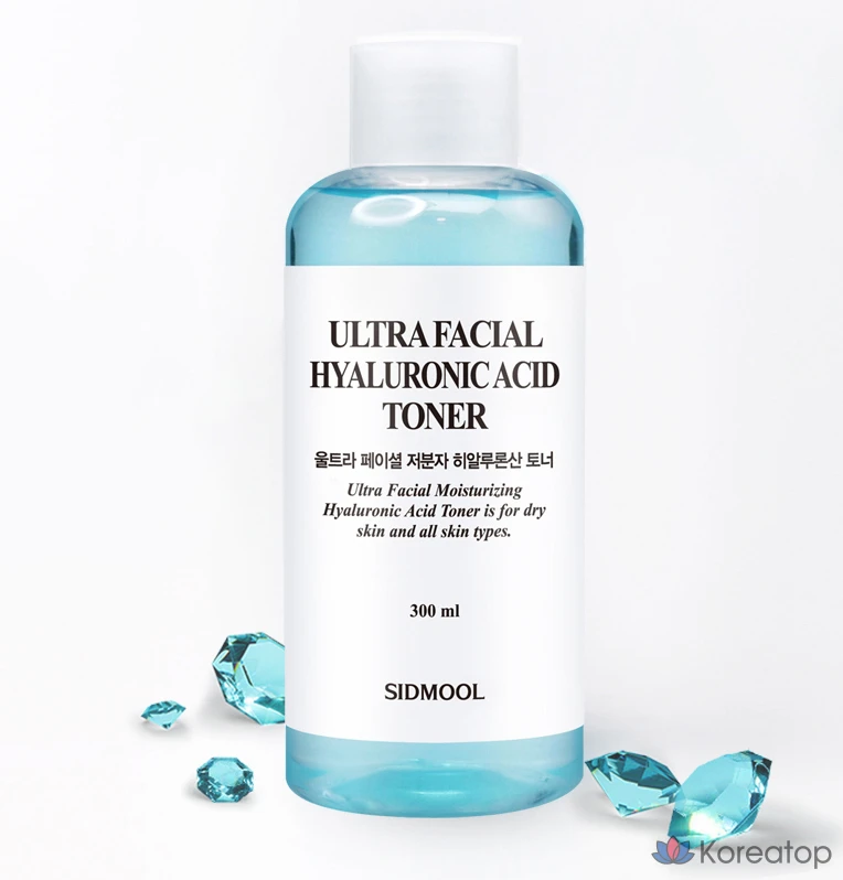 Тоник для лица Sidmool Ultra с низкомолекулярной гиалуроновой кислотой, увлажняющий, 300 мл, 1 шт.