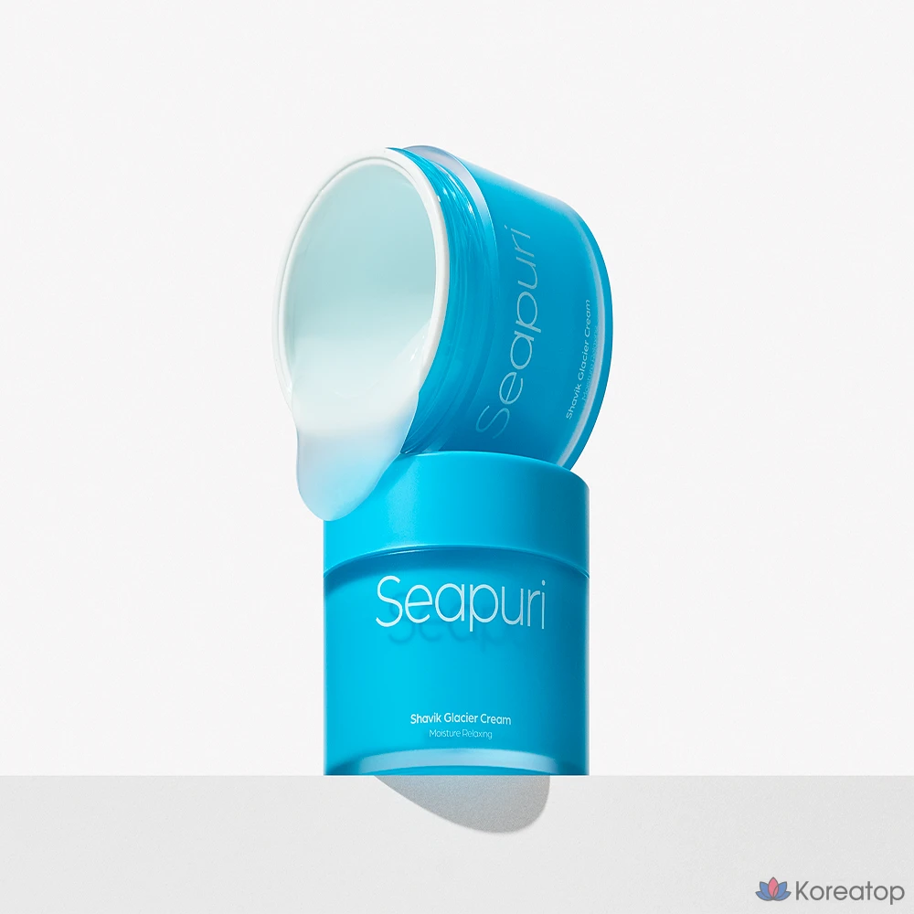 Крем Seapuri Shavik Glacier Cream 3.0 с увлажняющим, успокаивающим и охлаждающим эффектом, содержащий 5 видов гиалуроновой кислоты, 70 мл, 1 шт.