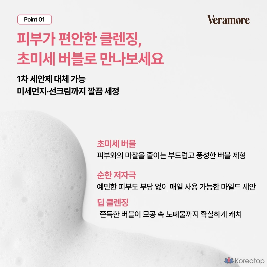Пенка для умывания VERAMORE Low pH Rose Bubble Gentle Cleansing Foam, 150 мл, 1 шт., фото 3