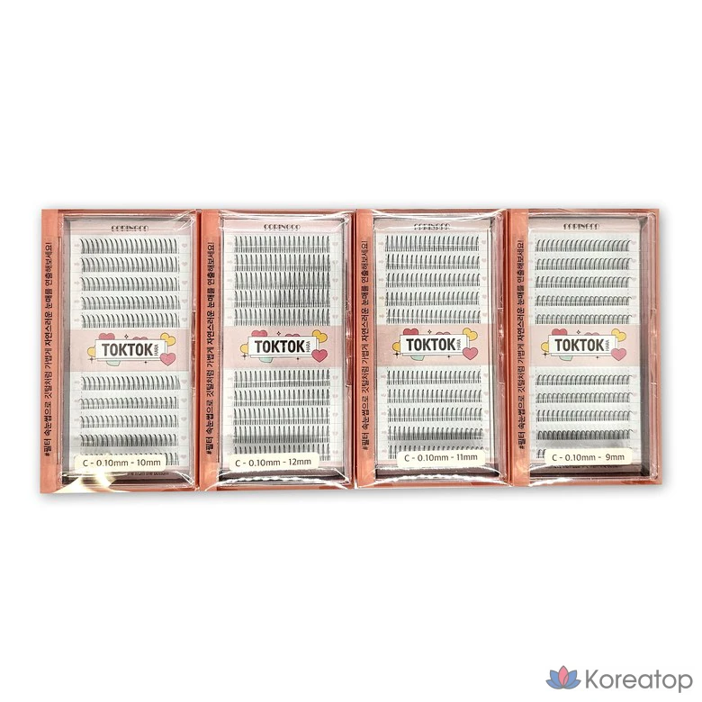 Накладные ресницы Corinco TokTok Hara Filter, 200 шт., черные, 11 мм, 1 шт.