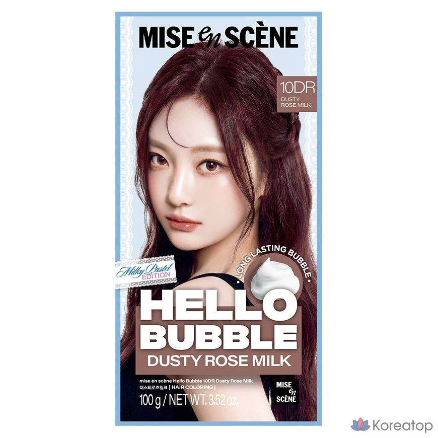 Окрашивающее средство для волос Mise en Scene New Hello Bubble, оттенок 10DR Dusty Rose Milk, 1 шт.