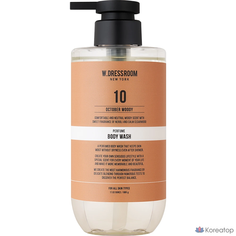 Гель для душа W.Dressroom Perfume Body Wash 10 October Woody, 1 шт.