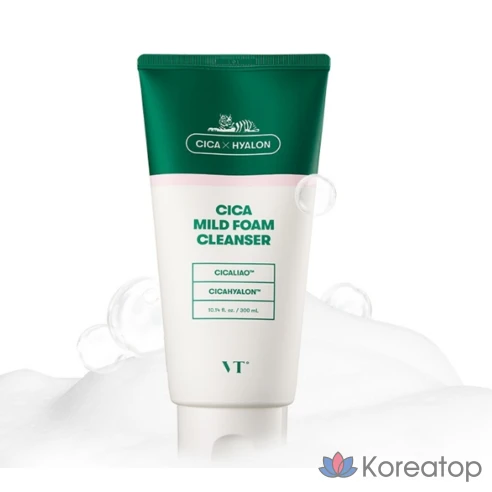 Мягкая очищающая пенка VT Cosmetics Cica Mild Foam Cleanser , 300 мл