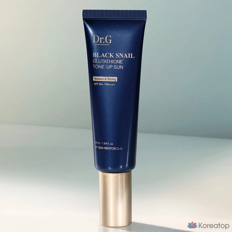 Солнцезащитный крем Dr.G Black Snail Glutathione Tone-Up Sunscreen SPF50+ PA++++, 50 мл, 1 шт.