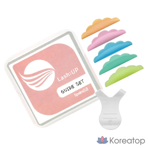 Набор для завивки ресниц Lash:Up U-Curl, 5 цветов, "Корона" + Y-образная кисть, 1 шт., смешанные цвета, 1 комплект.