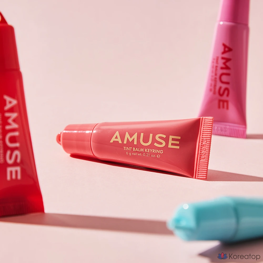 Бальзам для губ AMUSE Tint Keyring Lip Balm, 02 Happy Girl, 6 г, 1 шт.